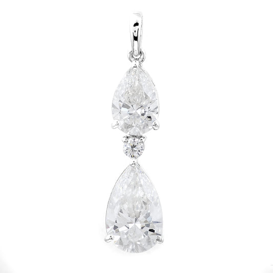 3.16 Carats Lab Grown Diamond 14K Gold Pendant