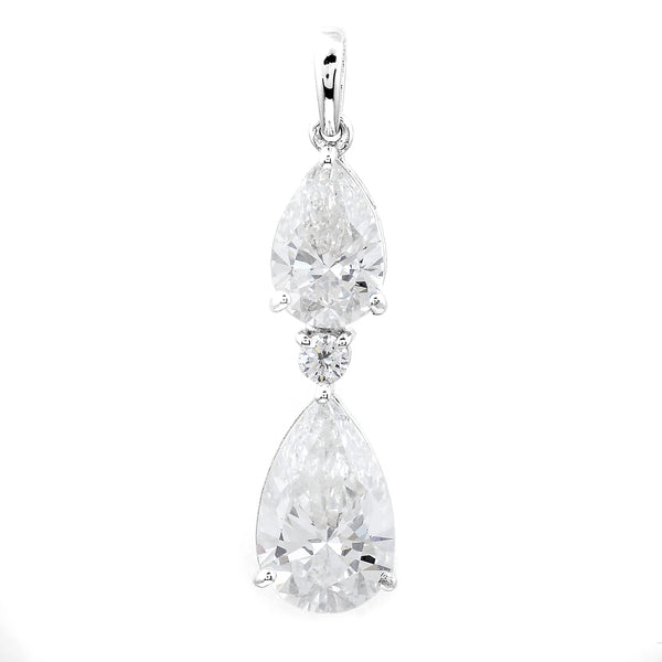 3.16 Carats Lab Grown Diamond 14K Gold Pendant