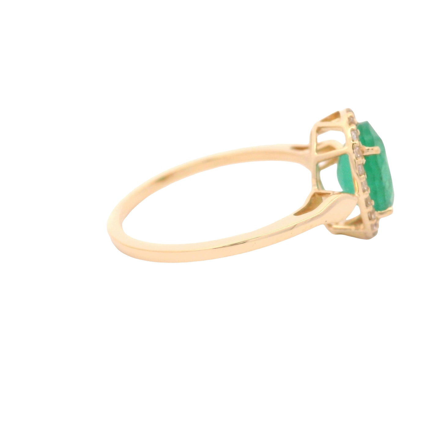 1.68 Ct Oval Emerald 14K Gold Ring