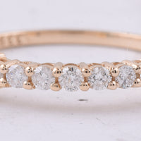 0.40 Ct Round Natural Diamond 14K Gold Ring