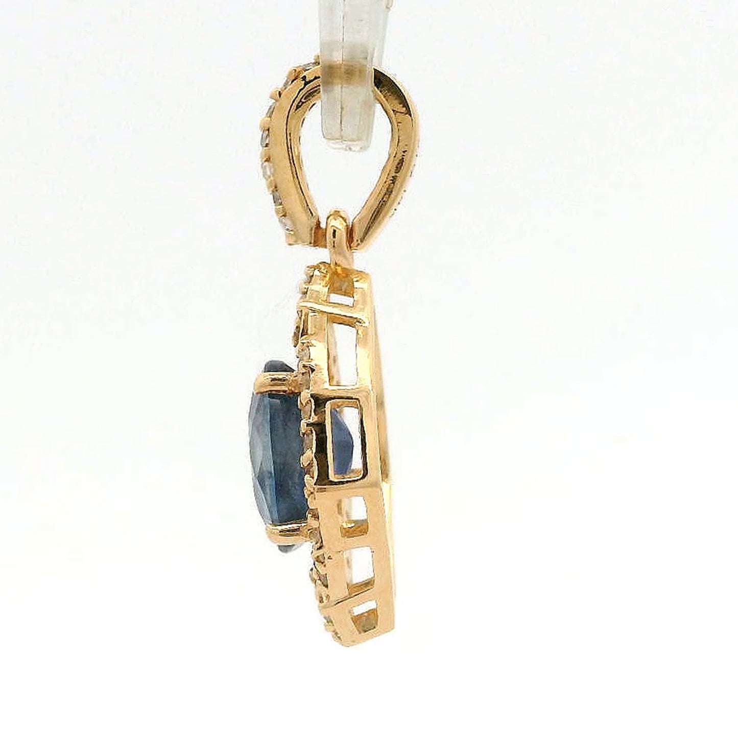 1.13 Ct Oval Sapphire 14K Gold Pendant