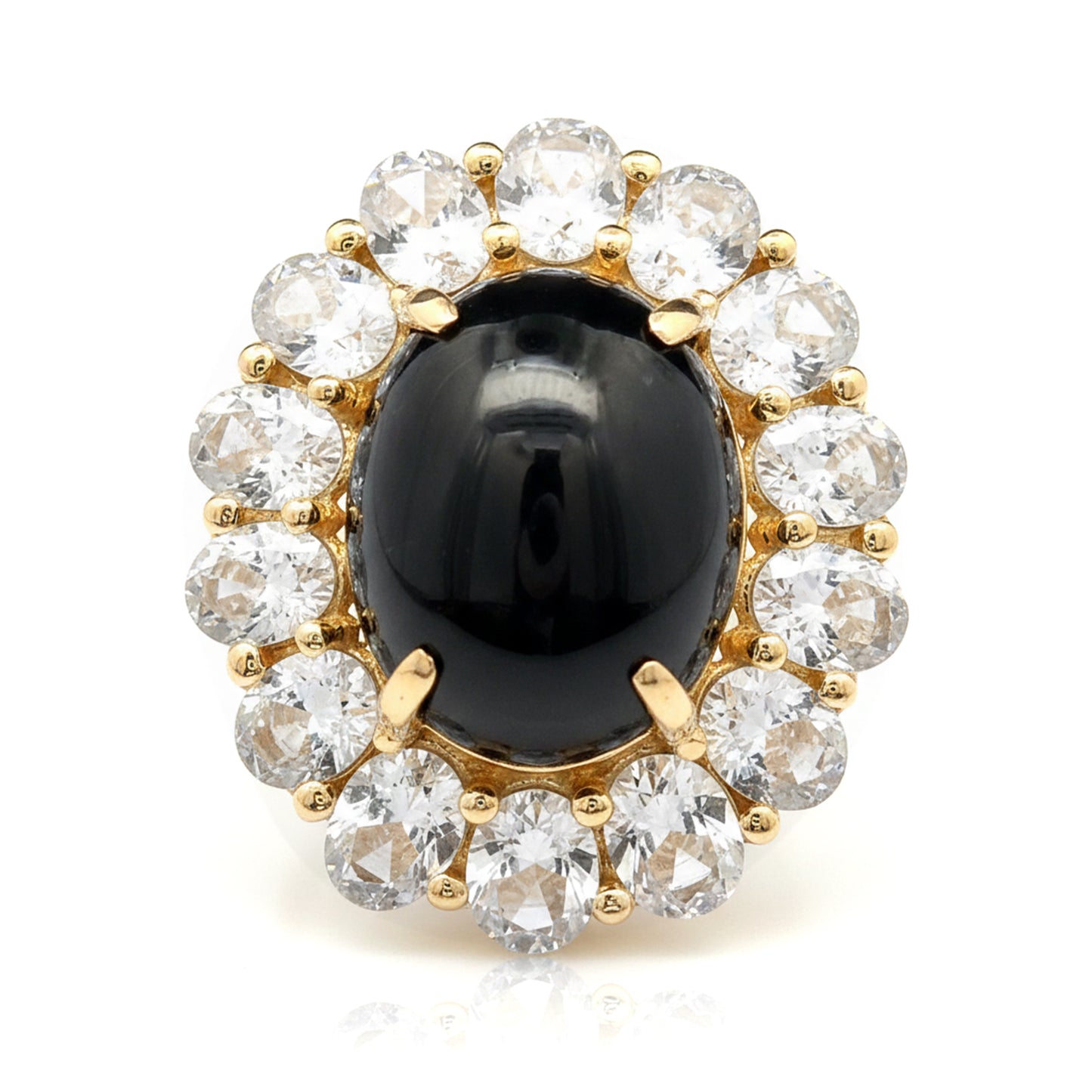 7.91 Ct Oval Sapphire 9K Gold Ring