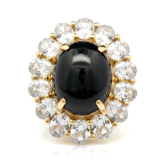 7.91 Ct Oval Sapphire 9K Gold Ring