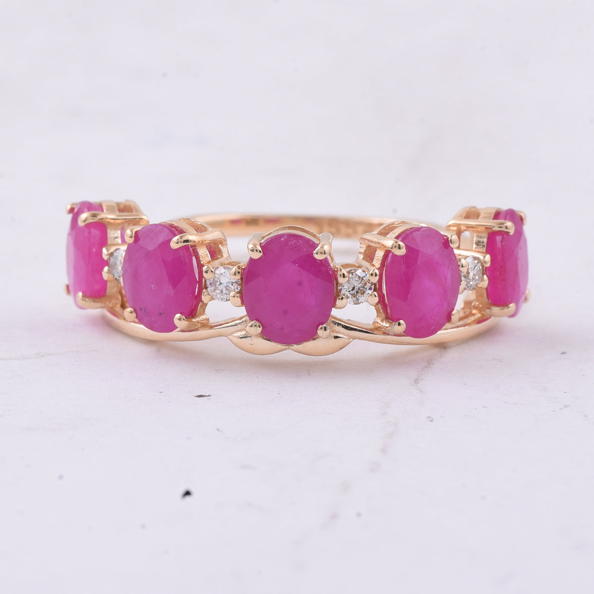 2.91 Ct Oval Natural Ruby 14K Gold Ring