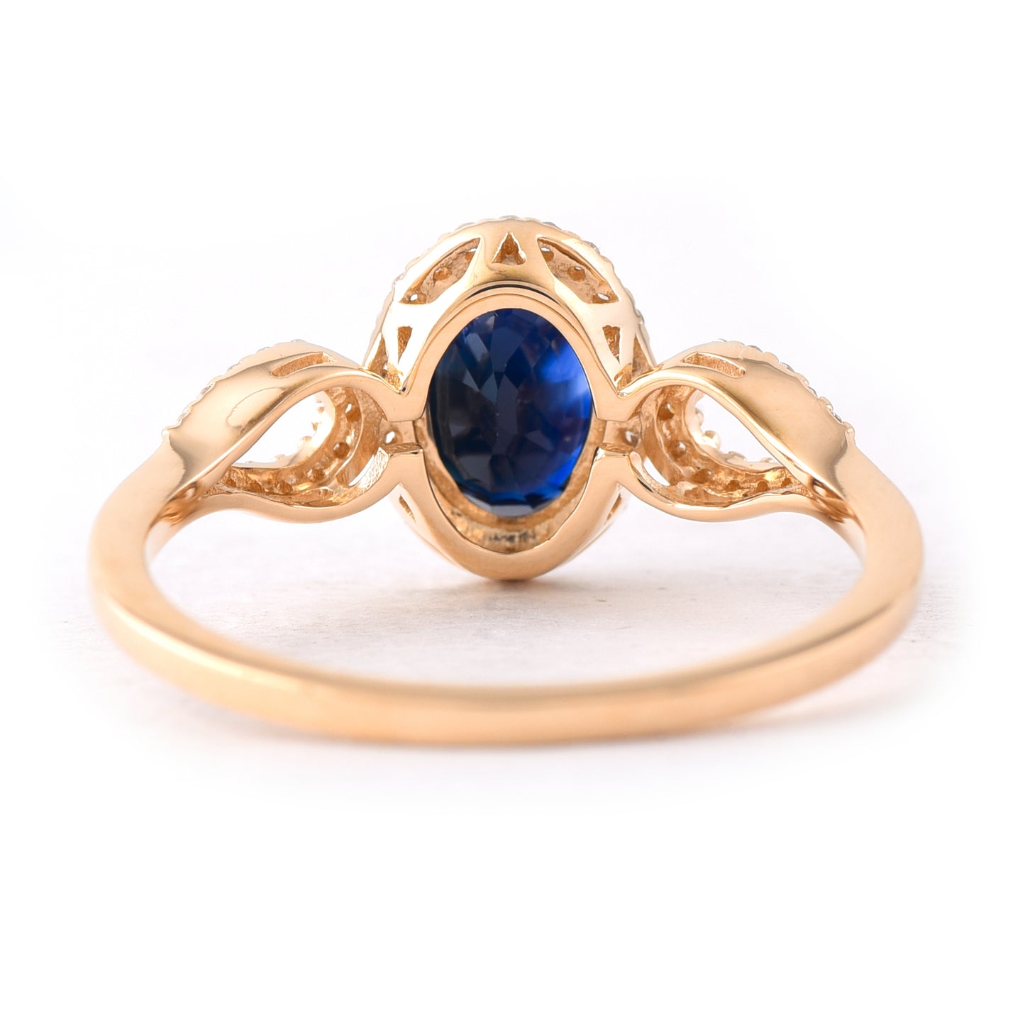1.54 Ct Oval Mixed Cut Natural Sapphire 14K Gold Ring
