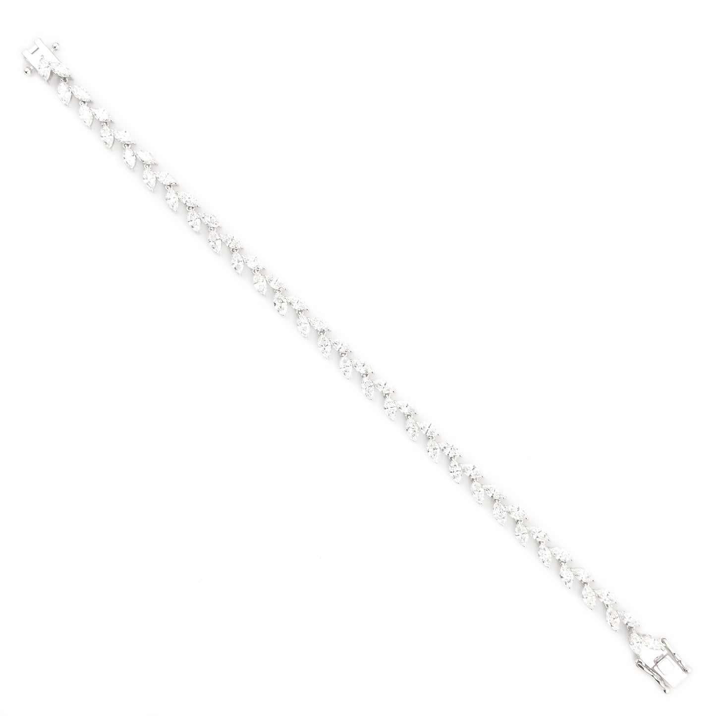 6.43 Carats Lab Grown Diamond 14K Gold Bracelet