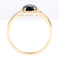 1.65 Ct Oval Mixed Cut Natural Corundum Sapphire 14K Gold Ring