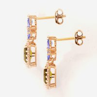 2.75 Ct Octagon Tourmaline 14K Gold Earrings