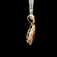 1.58 Ct Pear Rubellite 14K Gold Pendant