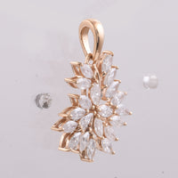 1.04 Ct Marquise Natural Diamond 14K Gold Pendant