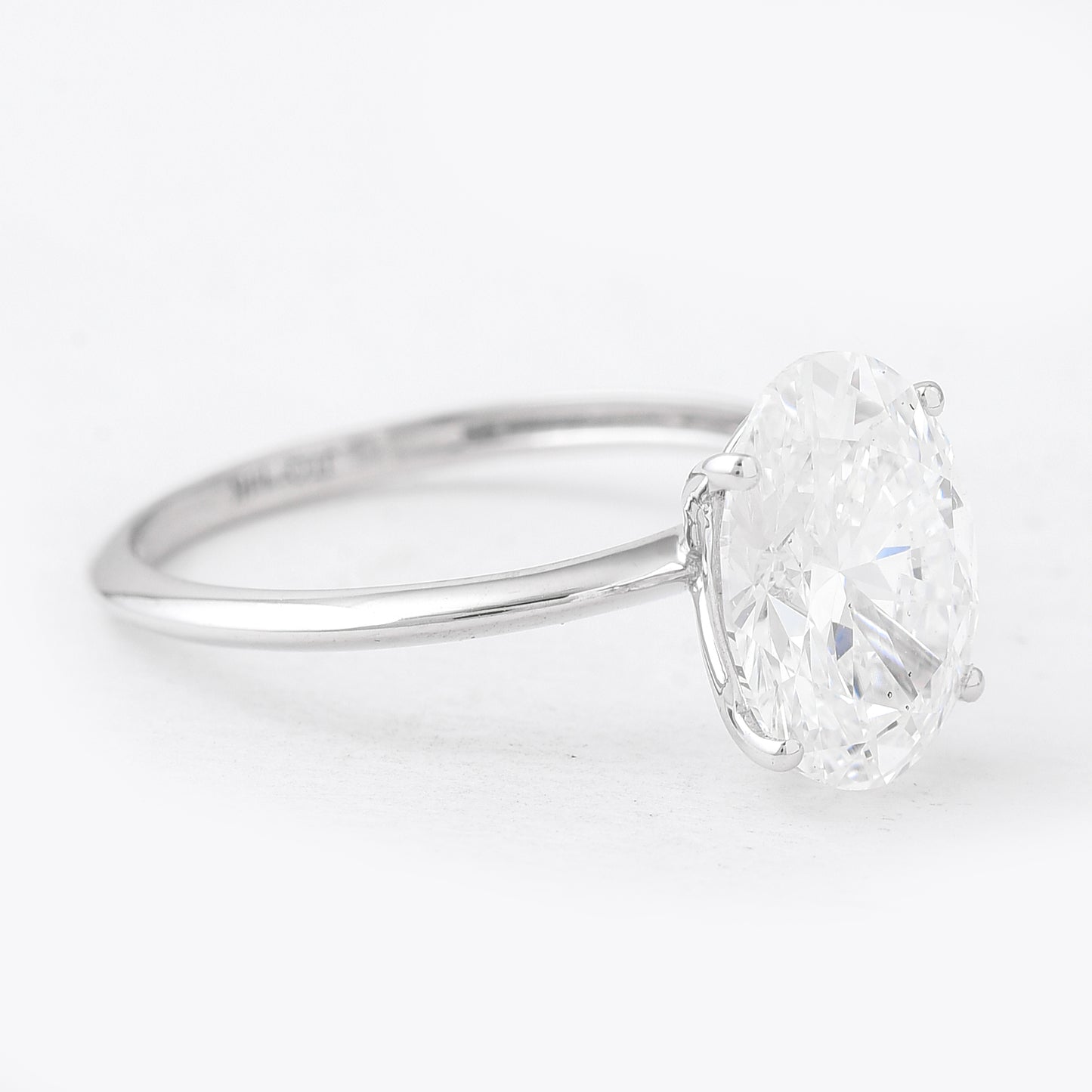 3.05 Carats Lab Grown Diamond 14K Gold Ring