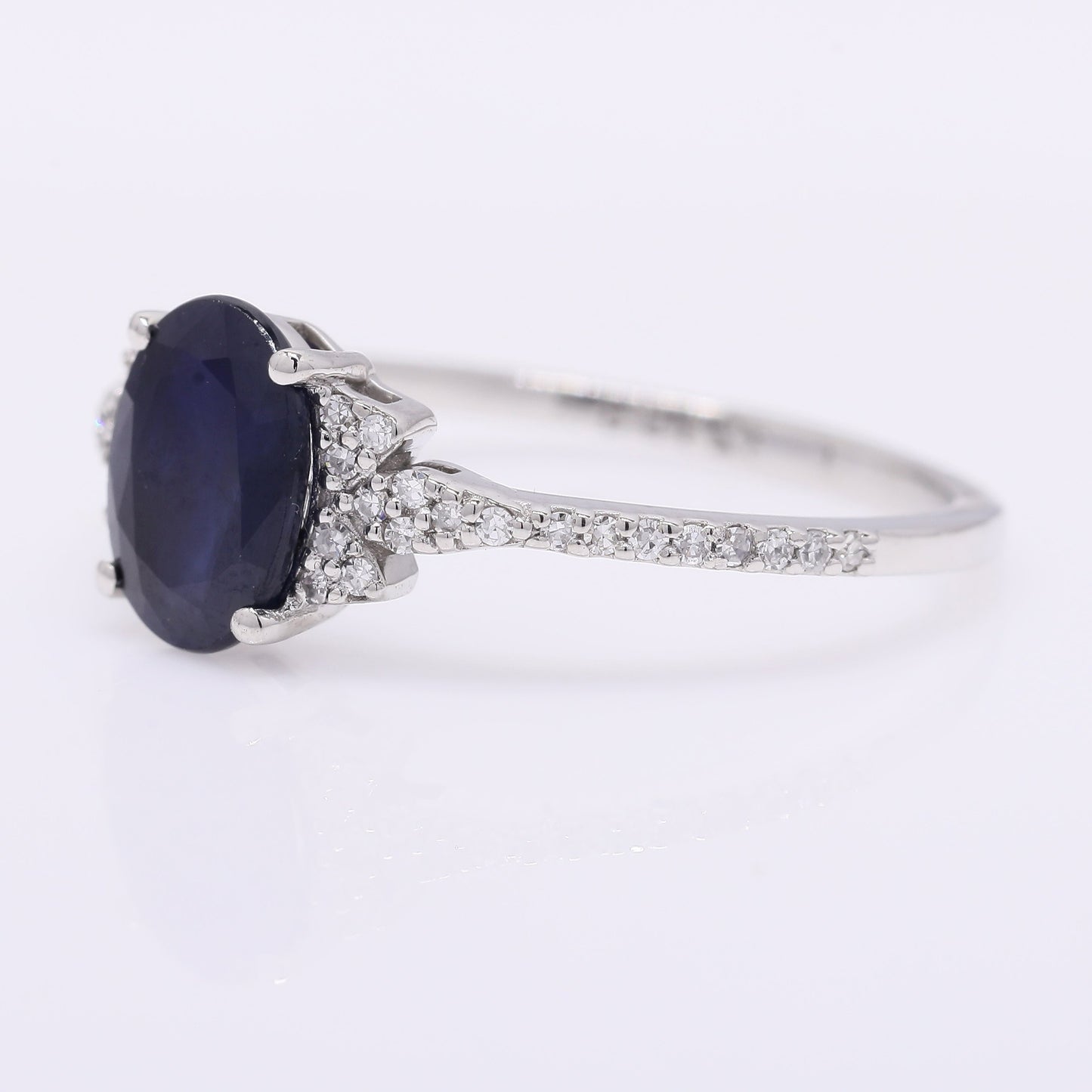 1.33 Ct Oval Mixed Cut Natural Sapphire 950 Platinum Ring