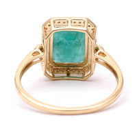 2.72 Ct Octagon Natural Emerald 14K Gold Ring