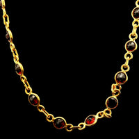 12.37 Ct Round Dyed Ruby 925 Sterling Silver Necklace