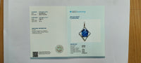 3.55 Ct Oval Mixed Cut Natural Tanzanite 14K Gold Pendant