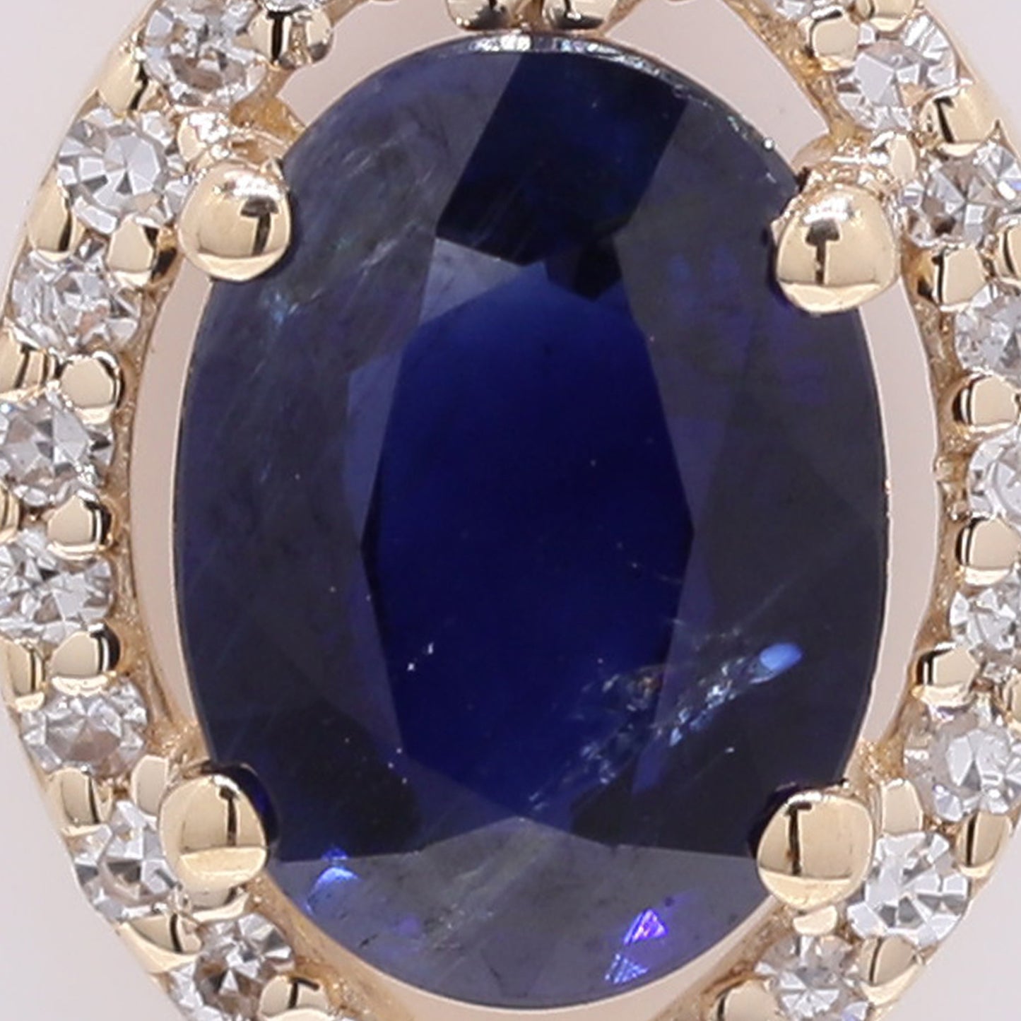 1.04 Ct Oval Mixed Cut Natural Sapphire 14K Gold Pendant