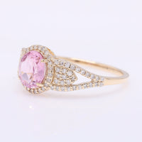 1.42 Ct Oval Mixed Cut Natural Spinel 14K Gold Ring