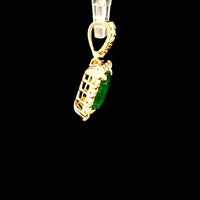 1.30 Ct Octagon Emerald 14K Gold Pendant