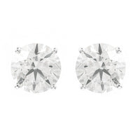4.07 Carats Lab Grown Diamond 14K Gold Earrings