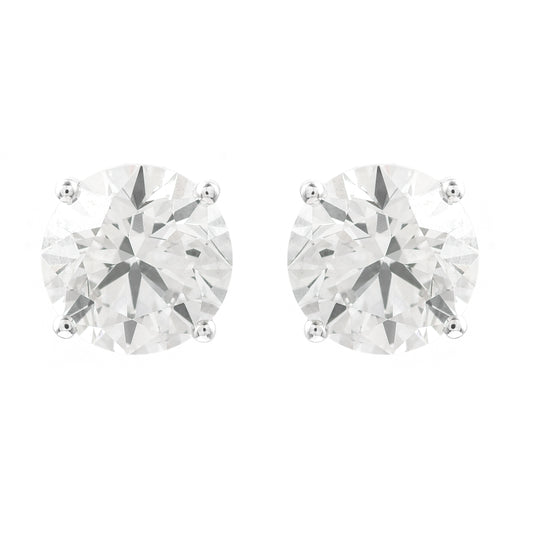 4.07 Carats Lab Grown Diamond 14K Gold Earrings