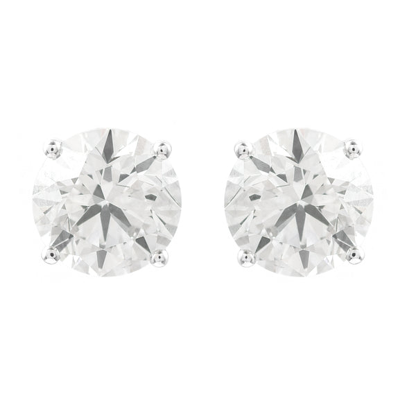 4.07 Carats Lab Grown Diamond 14K Gold Earrings