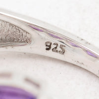 5.43 Ct Oval Amethyst 925 Sterling Silver Ring