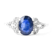 1.73 Ct Oval Mixed Cut Natural Sapphire 950 Platinum Ring