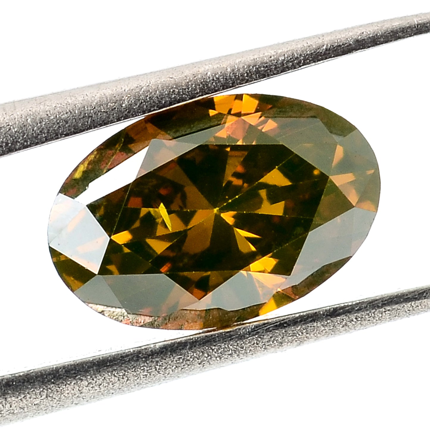 0.45 Carat Red Diamond Oval Loose Gemstone