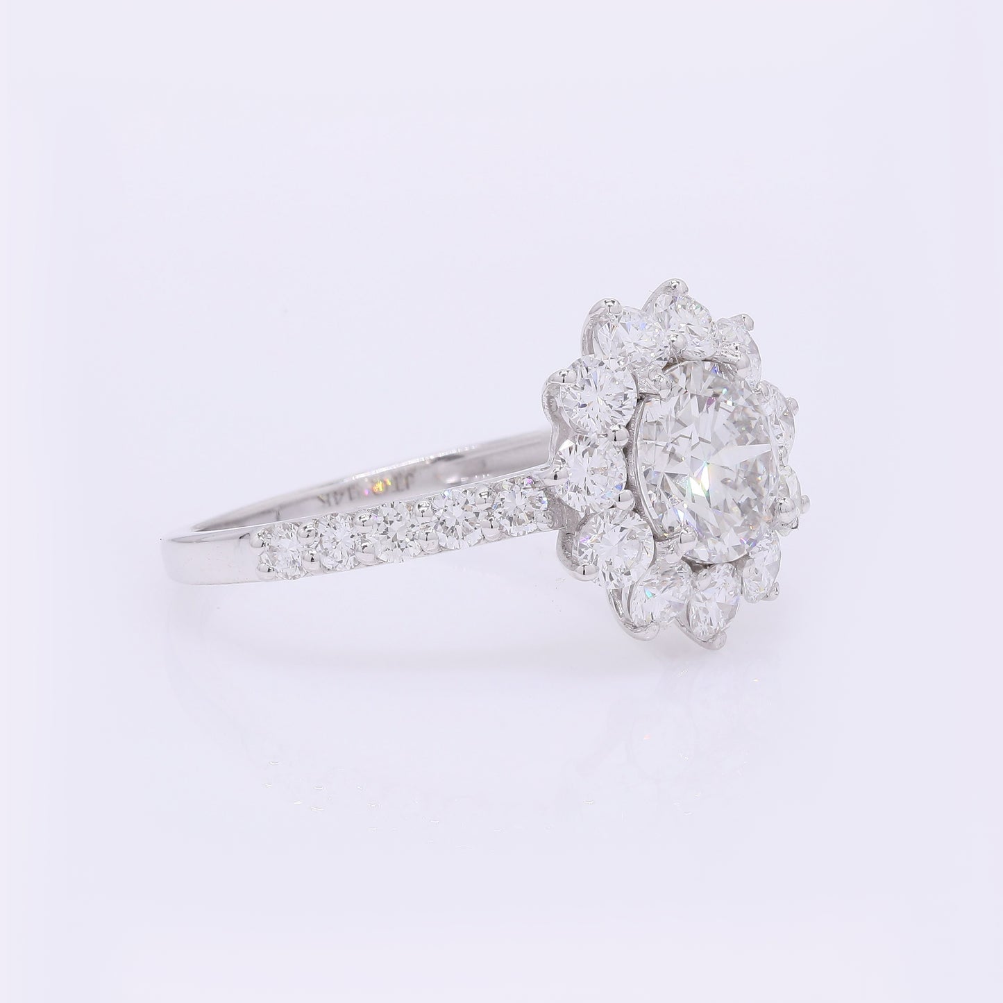 2.22 Carats Lab Grown Diamond 14K Gold Ring
