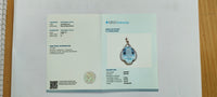 4.61 Ct Oval Mixed Cut Natural Aquamarine 14K Gold Pendant