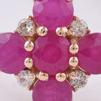 2.34 Ct Round Natural Ruby 14K Gold Ring