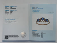 0.52 Ct Oval Natural Tanzanite 14K Gold Ring