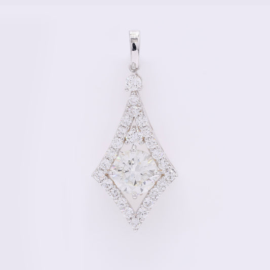 2.35 Carats Lab Grown Diamond 14K Gold Pendant