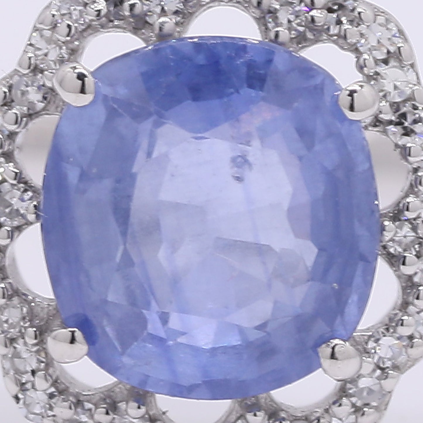 2.18 Ct Cushion Mixed Cut Natural Sapphire 950 Platinum Ring