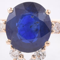1.90 Ct Oval Natural Sapphire 14K Gold Ring