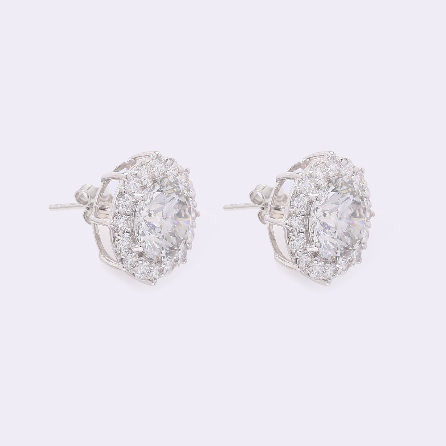 4.03 Carats Lab Grown Diamond 14K Gold Earrings