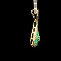 1.16 Ct Round Emerald 14K Gold Pendant
