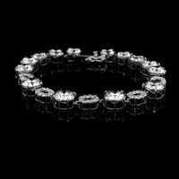 26.04 Ct Round Lab Grown Diamond 14K Gold Bracelet