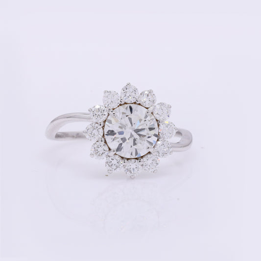 2.08 Carats Lab Grown Diamond 14K Gold Ring