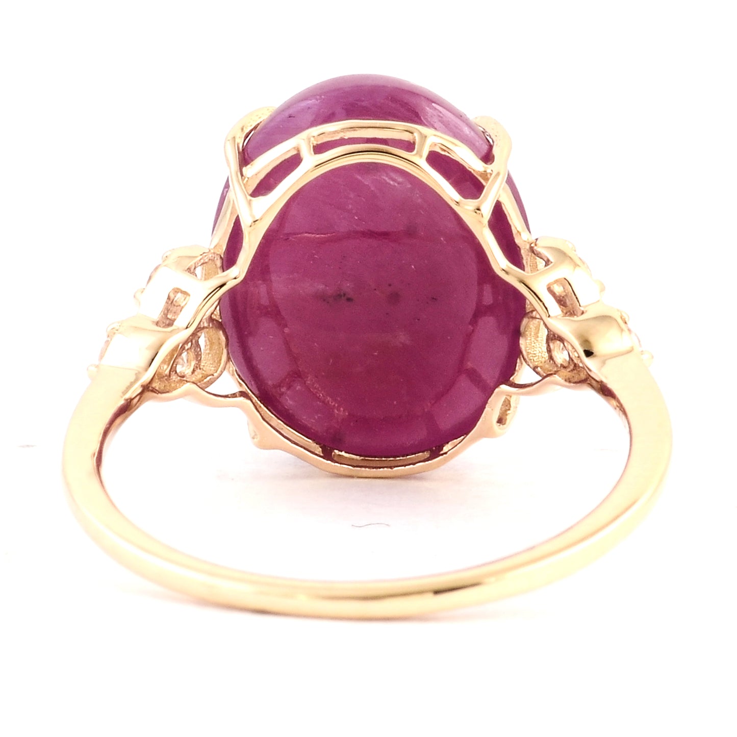 11.82 Ct Oval Ruby 14K Gold Ring