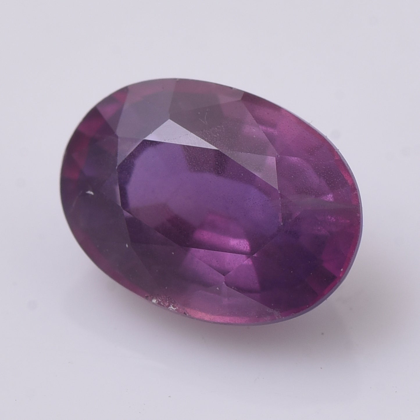1.23 Natural Corundum Purple Sapphire Oval Mixed Cut Gemstone