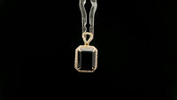 3.75 Ct Octagon Natural Sapphire 14K Gold Pendant