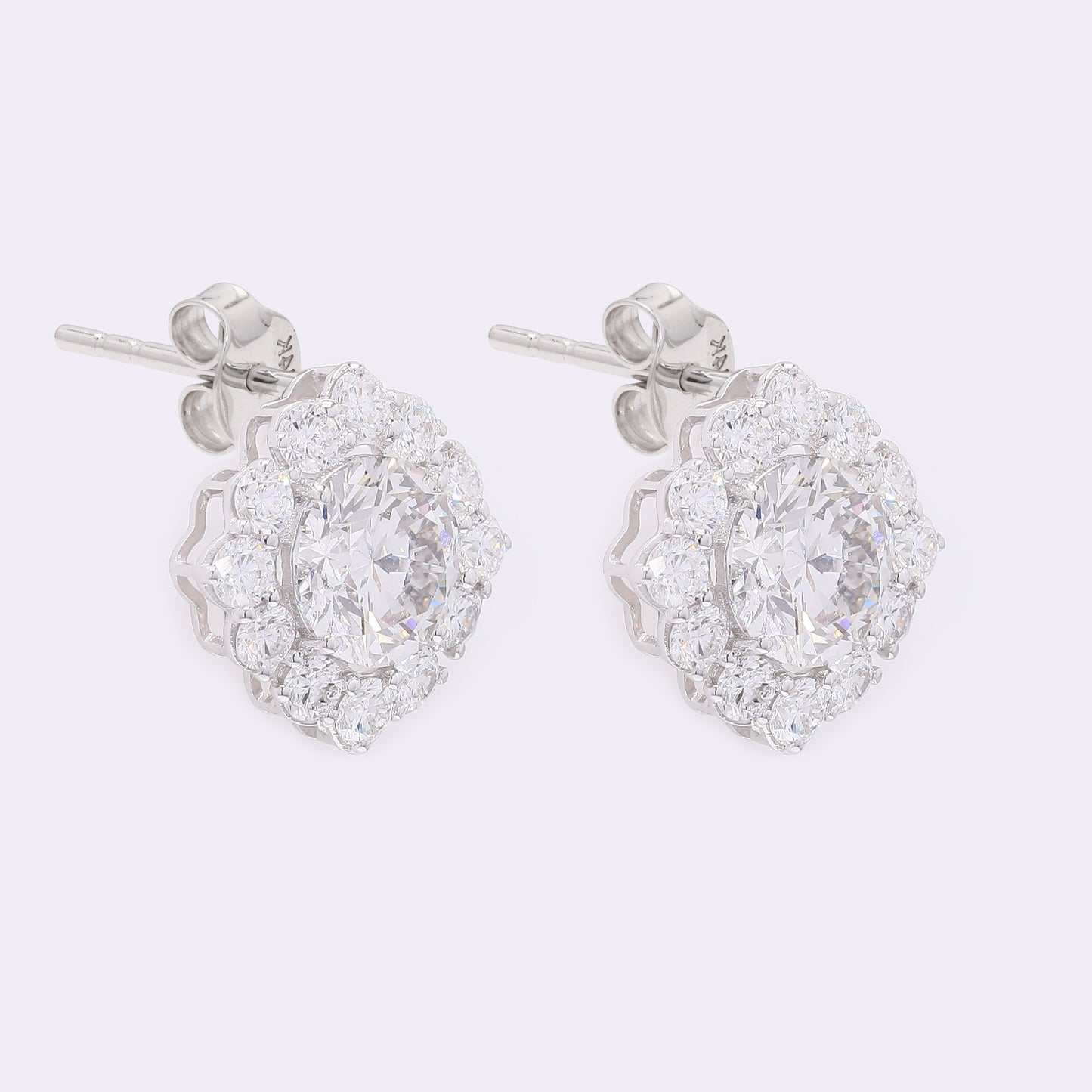 4.52 Carats Lab Grown Diamond 14K Gold Earrings