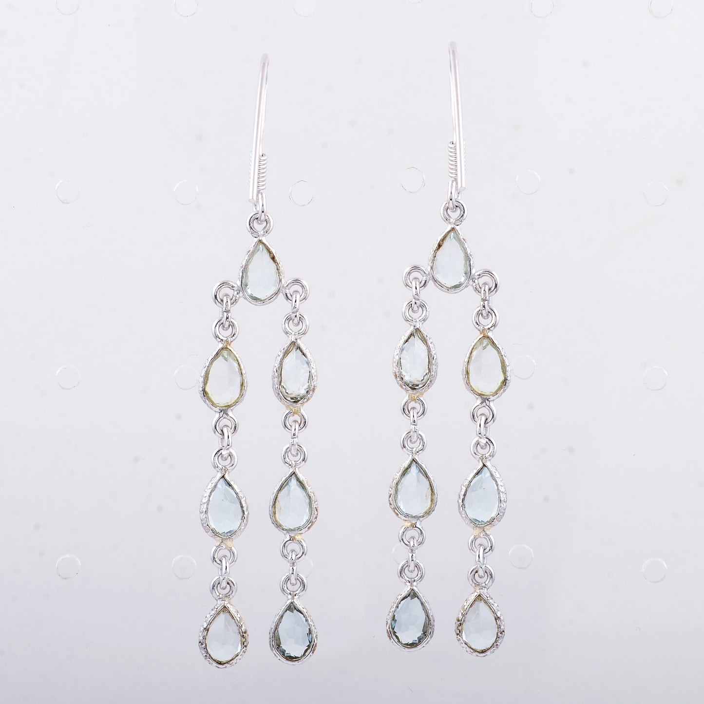 9.75 Ct Blue Topaz 925 Sterling Silver Earrings