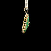 2.26 Ct Round Emerald 14K Gold Pendant