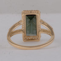 3.13 Ct Baguette Tourmaline 9K Gold Ring