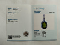 2.24 Ct Cushion Mixed Cut Natural Green Sapphire 950 Platinum Pendant