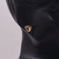 1.56 Ct Trillion Br.Fire Opal 9K Gold Earrings