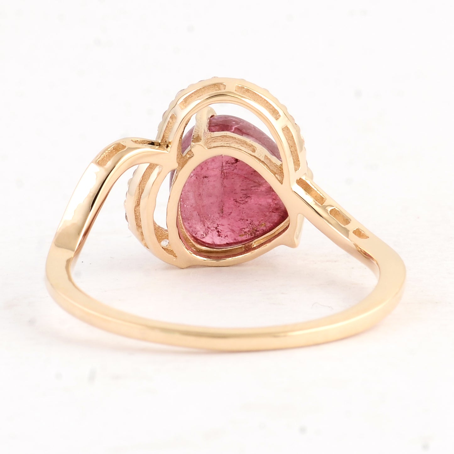 2.54 Ct Heart Tourmaline 14K Gold Ring