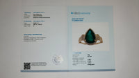 2.69 Ct Pear Mixed Cut Natural Emerald 14K Gold Ring